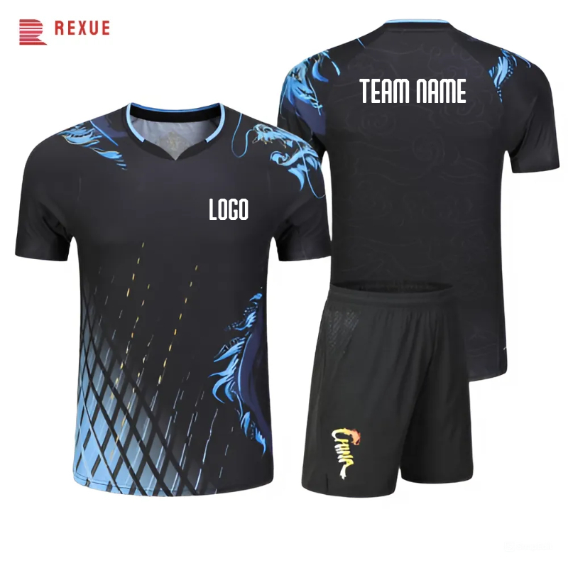 Table Tennis Uniform - T-shirt de Tennis de Badminton imprimé