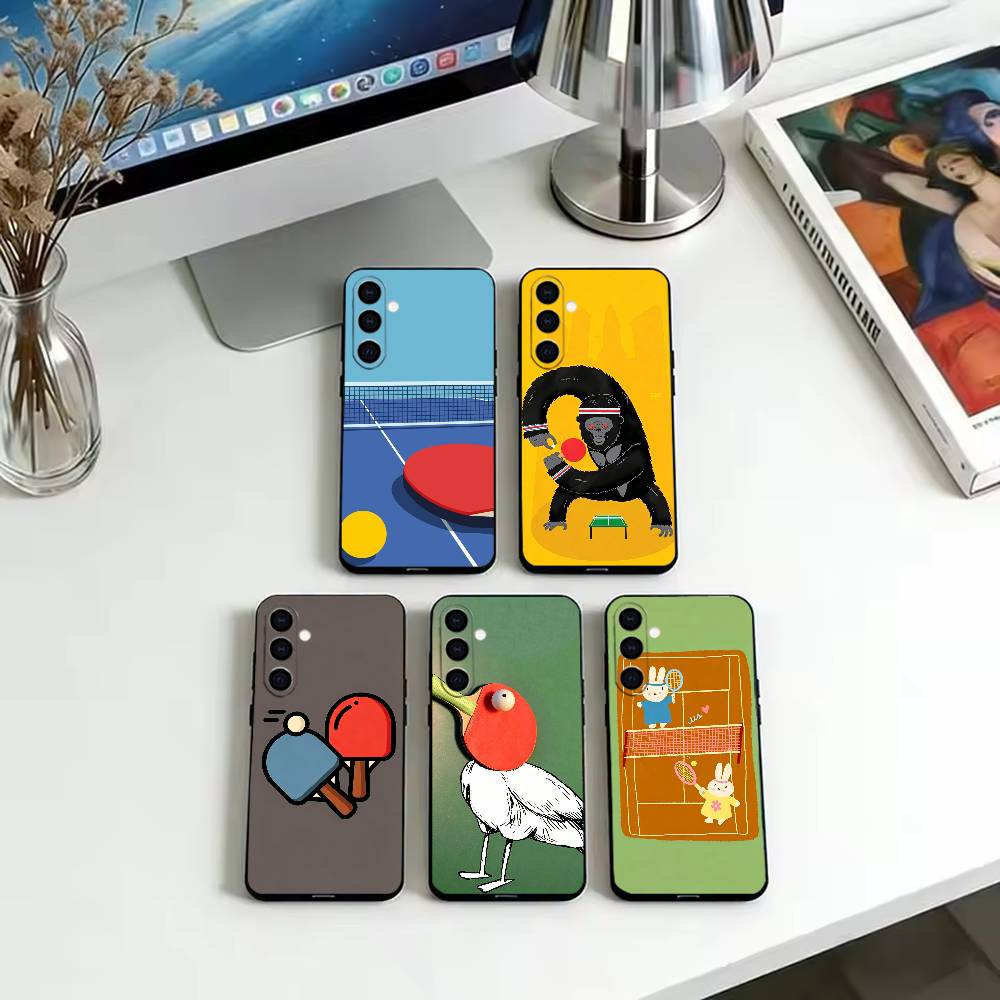 Table Tennis Animation - Coque de téléphone en Silicone souple