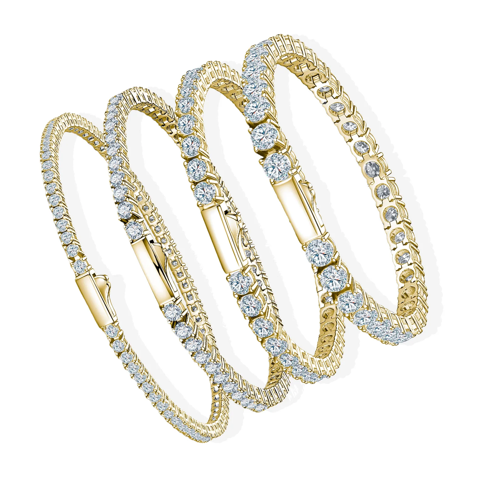 Table Tennis Daily - Bracelets de tennis Moissanite 2 mm-5